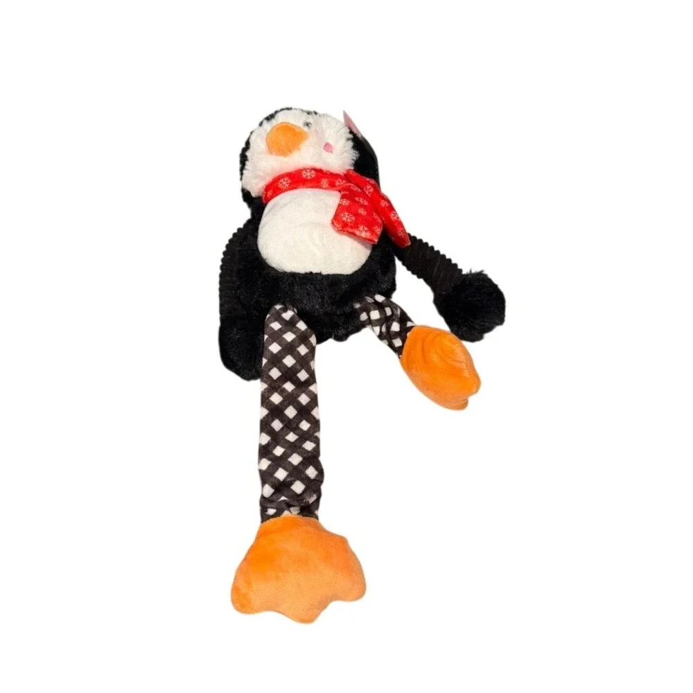 Pet Holiday Dog Toys (2) Lamb Chop & Penguin Multicolor Christmas‎ Plush